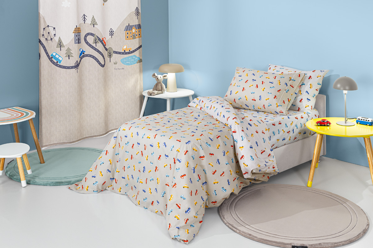 Σετ 3τμχ Παιδικά Σεντόνια Roadtrip Natural 165Χ250