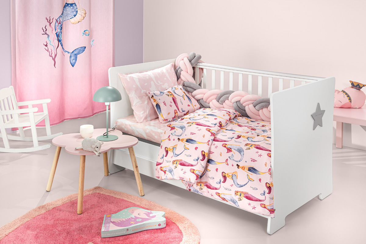Σετ 3τμχ Βρεφικά Σεντόνια Merida Pink 115Χ170