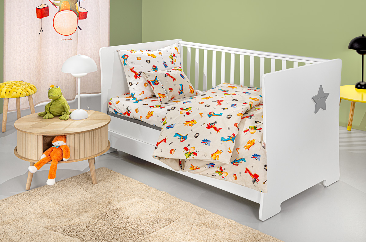 Σετ 3τμχ Βρεφικά Σεντόνια Band Natural 115Χ170