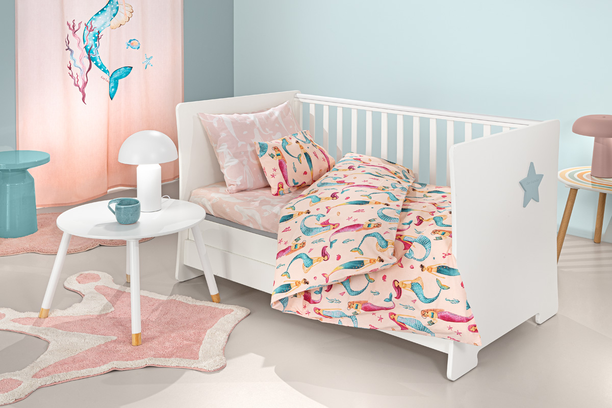 Σετ 3τμχ Βρεφικά Σεντόνια Merida Salmon 115Χ170