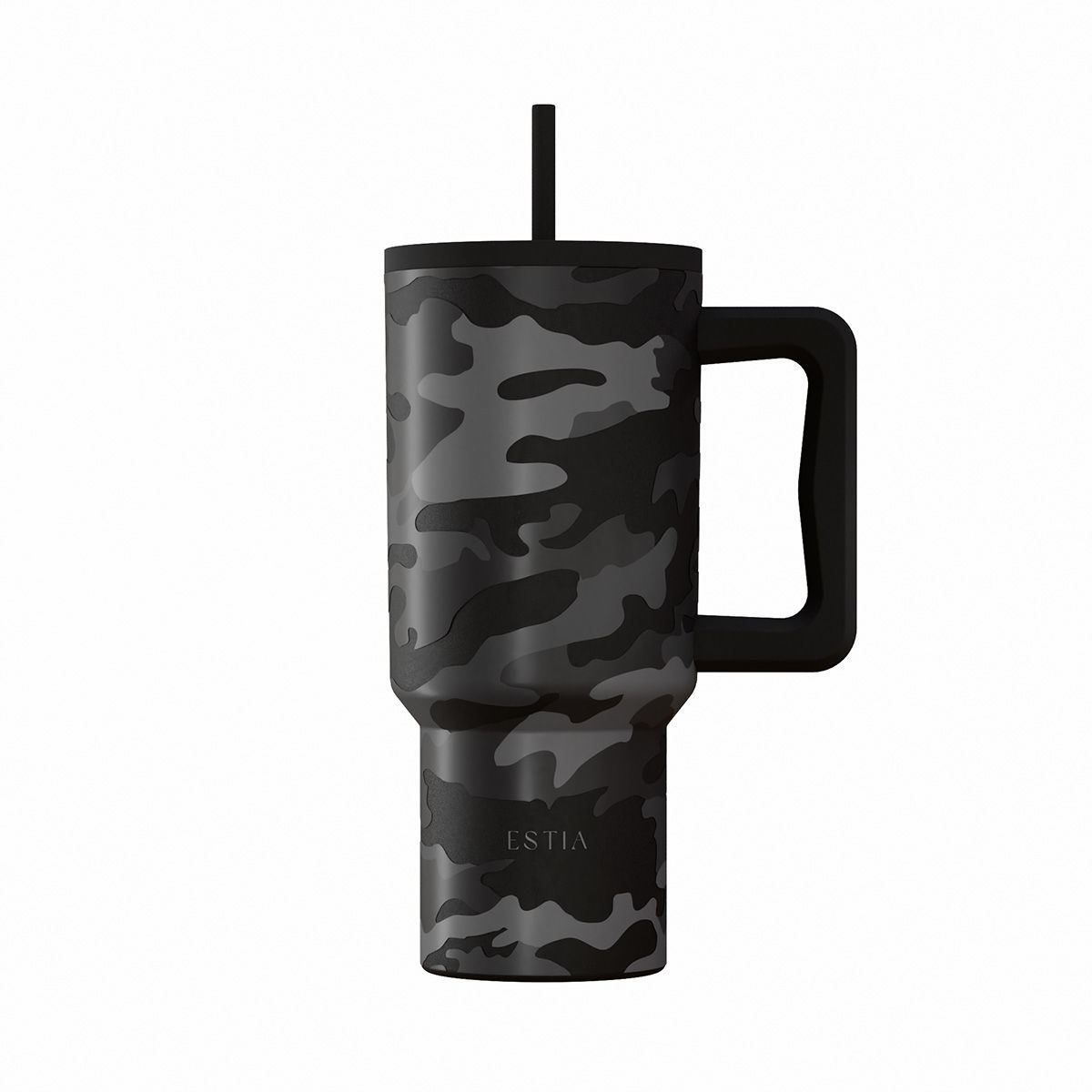 ESTIA ΘΕΡΜΟΣ STRAW TUMBLER XL SAVE THE AEGEAN 900ml DARK CAMO