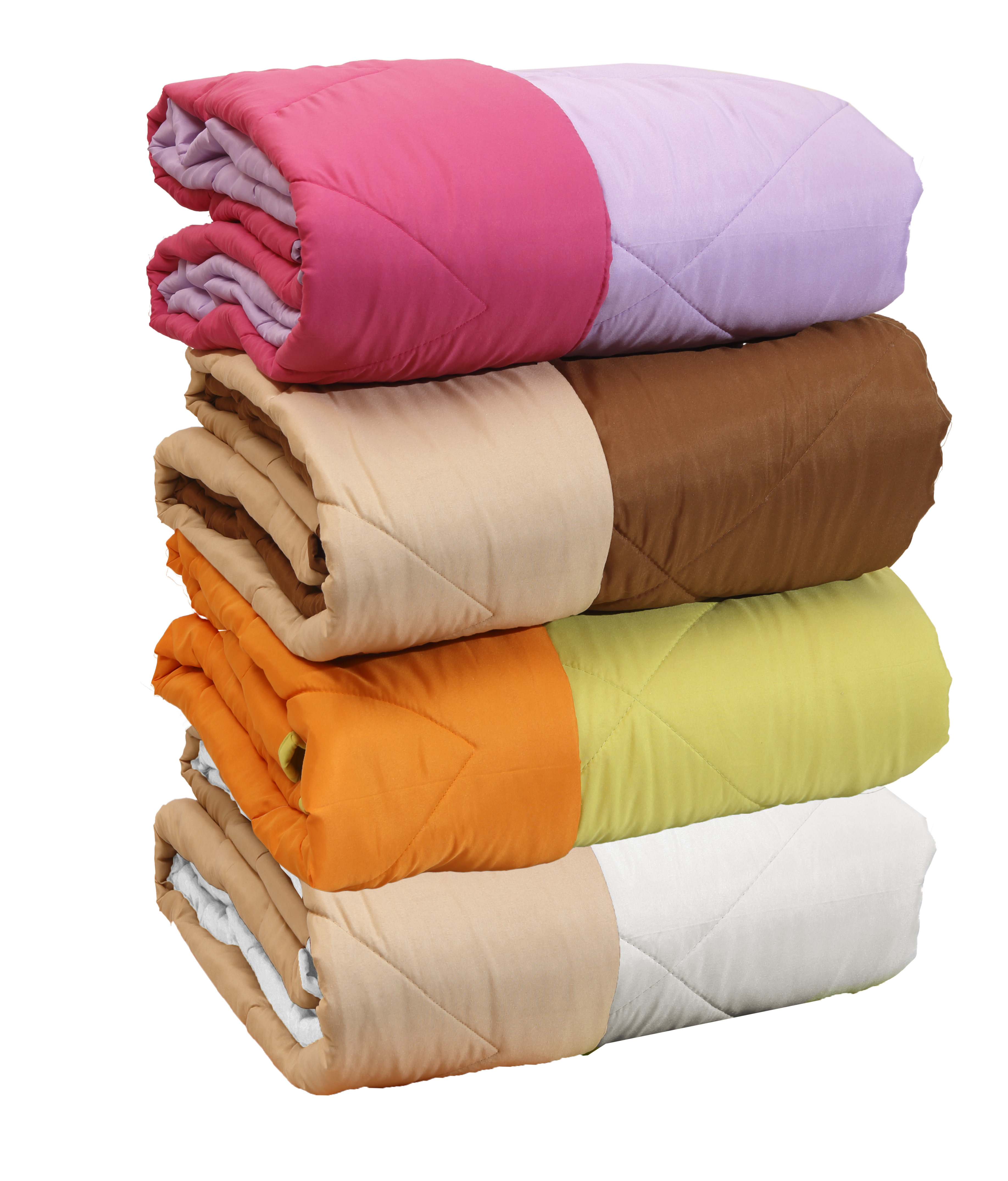 Πάπλωμα μονό δίχρωμο microfiber μπεζ/καφέ, VIOPROS