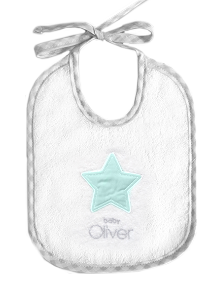 Baby Oliver Σαλιάρα (20Χ25) LUCKY STAR MINT 304, BABY OLIVER