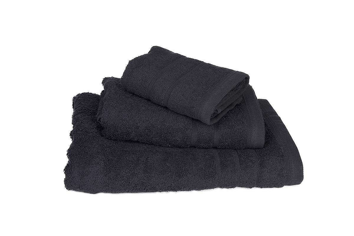 Πετσέτα χεριών (30X50) STRIPE BLACK, ΚΟΜΒΟΣ