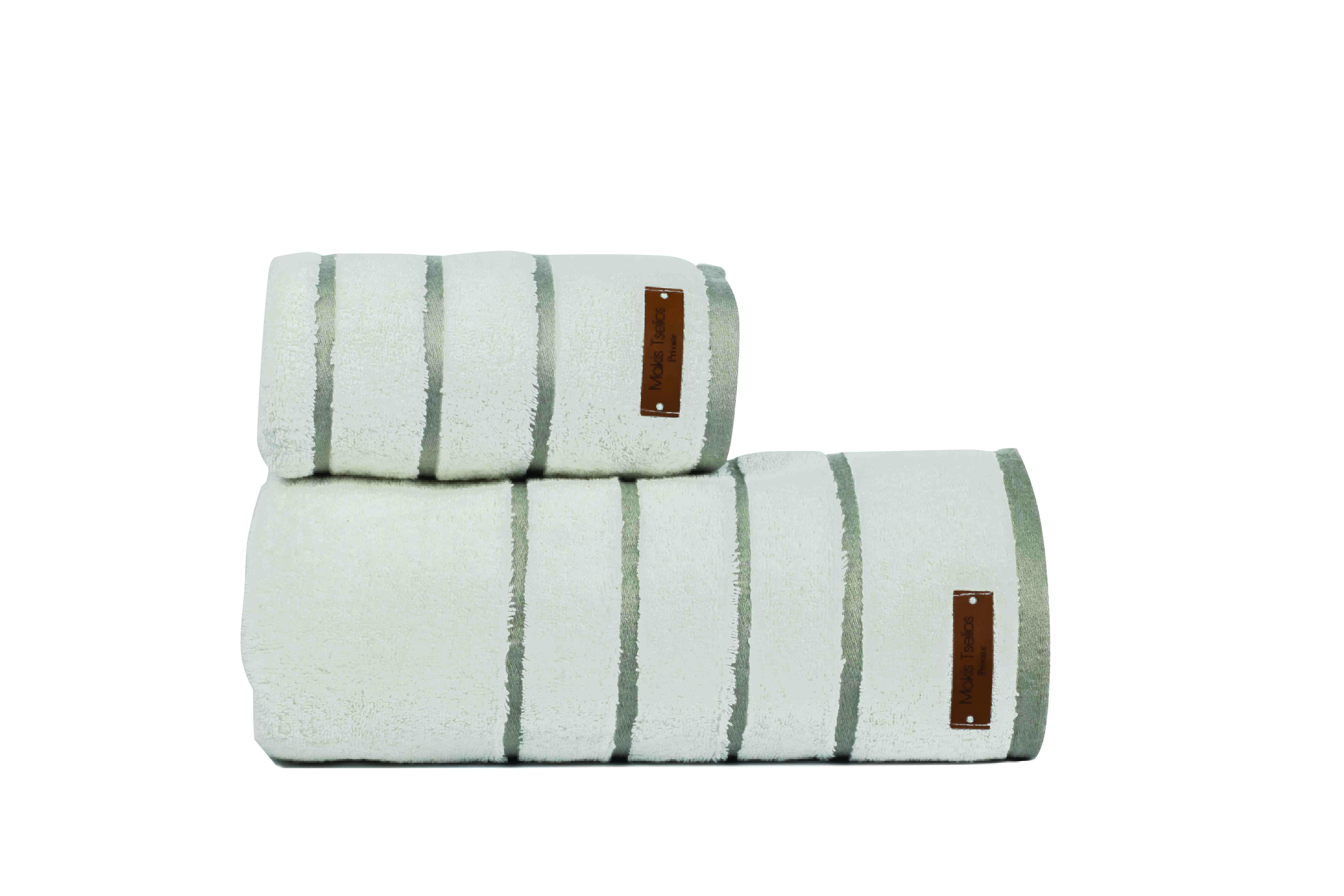 MAKIS TSELIOS Πετσέτα προσώπου (50Χ90) PRIVE WHITE, MAKIS TSELIOS